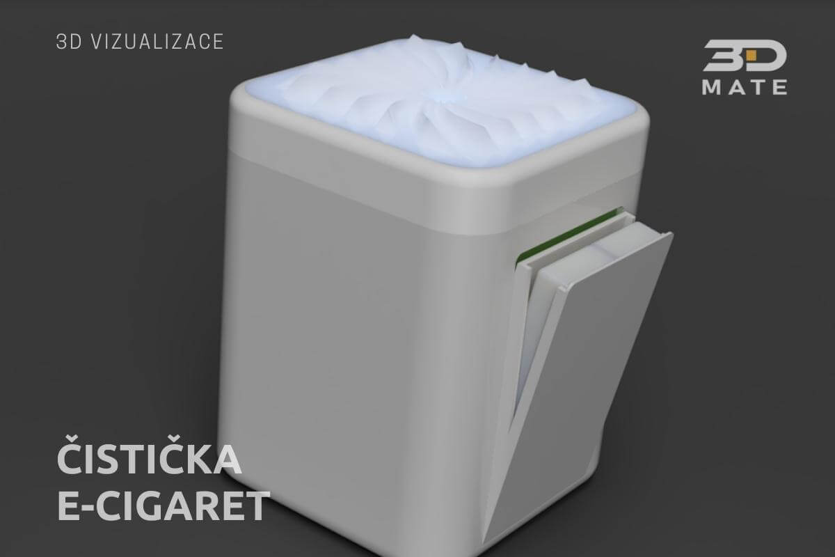 3D vizualizace čističky elektronických cigaret - 3Dmate.cz