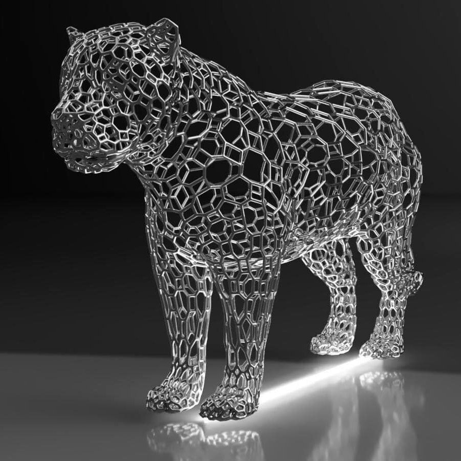 3D model tygra vyrobený pomocí 3D tisku firmou 3D MATE