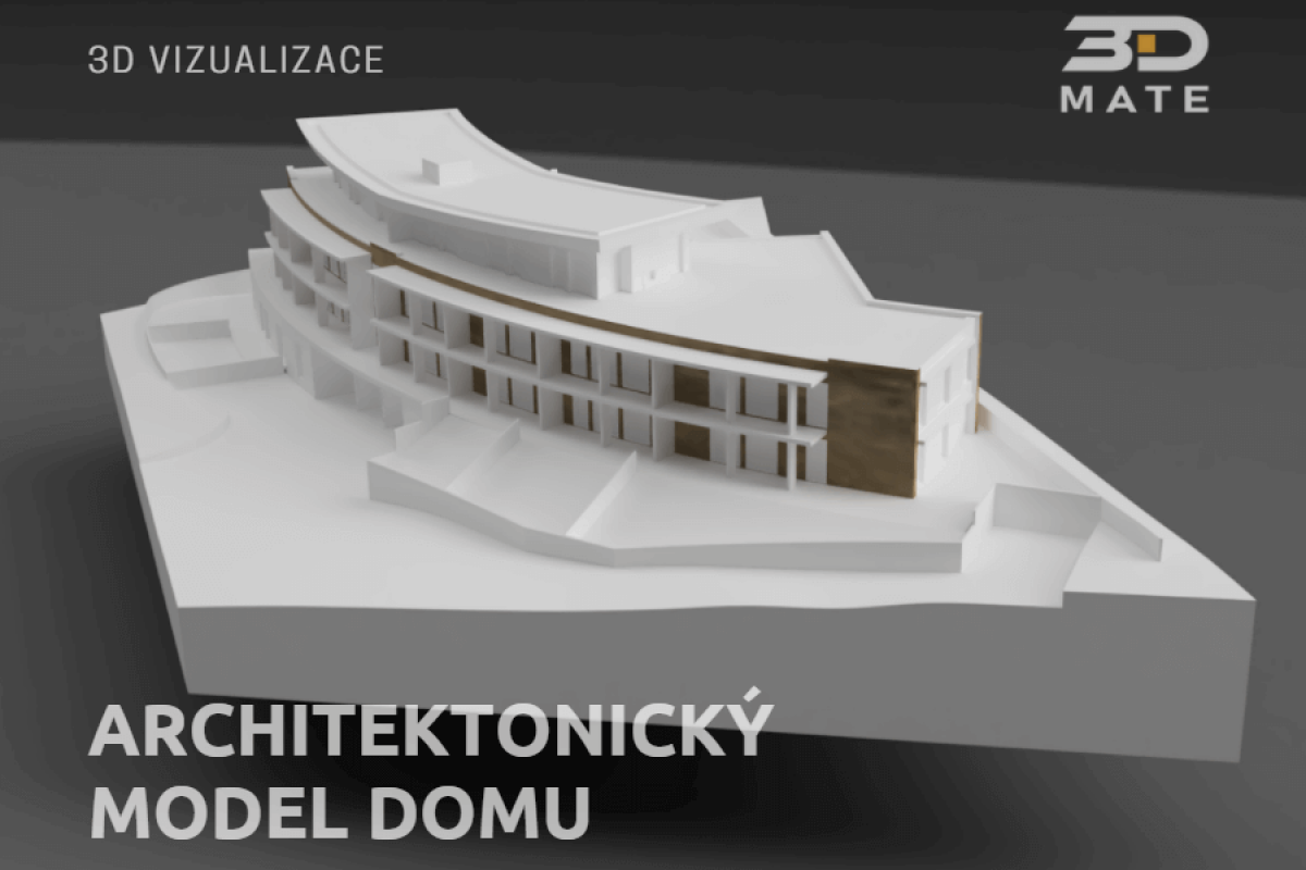 3D tisk architektonického modelu domu - 3D MATE s.r.o.